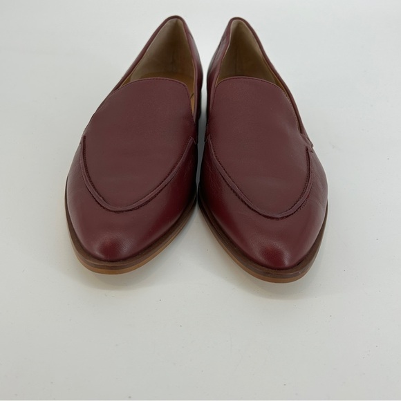 J. Crew Academy Loafer Burgundy Burnished Beet Stacked Heel size 8 - Picture 5 of 9